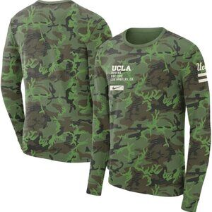 Nike Men's UCLA Bruins Military Long Sleeve Camo Shirt (Green) Size Large
